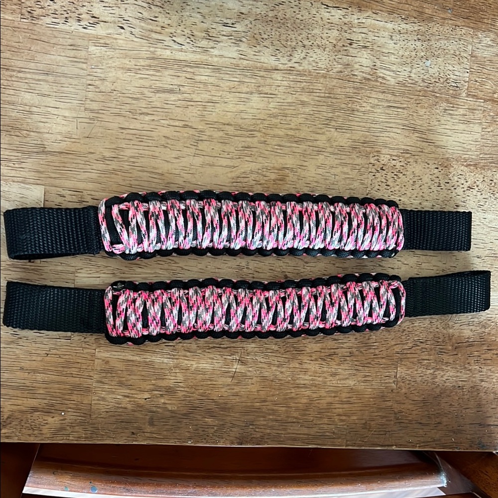 Pink and Black Paracord Handles